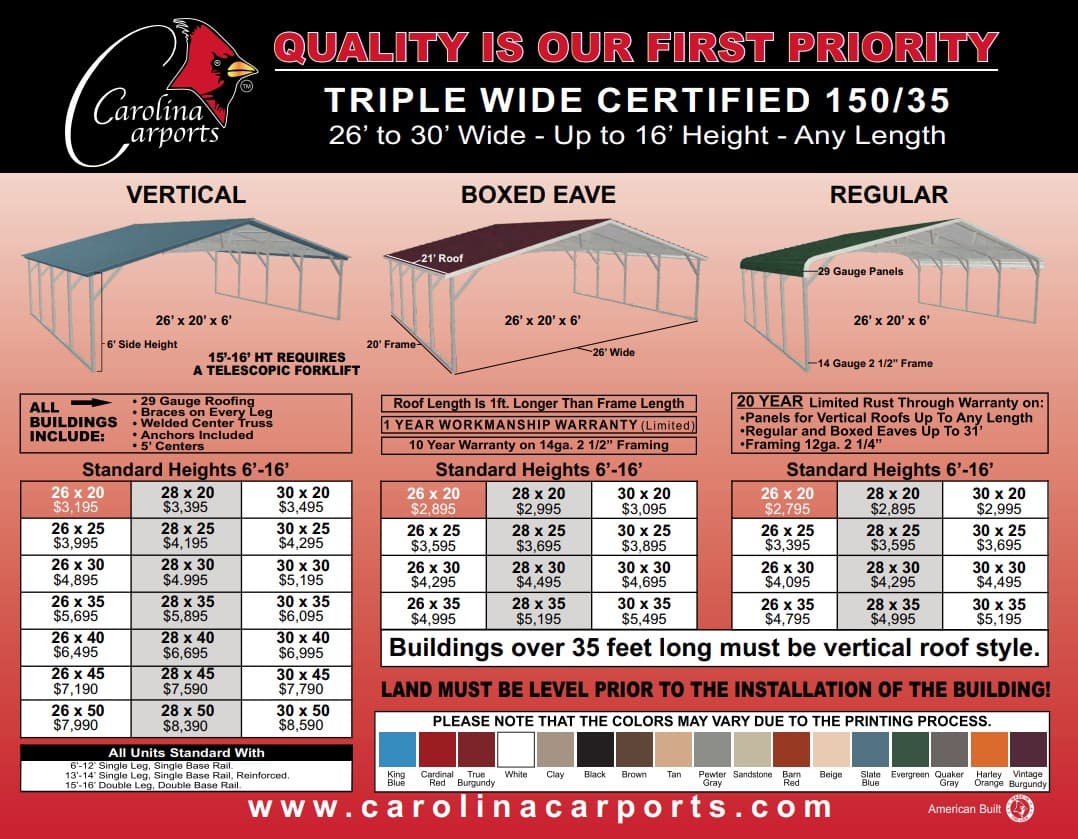 Triple Wide Certified Buildings