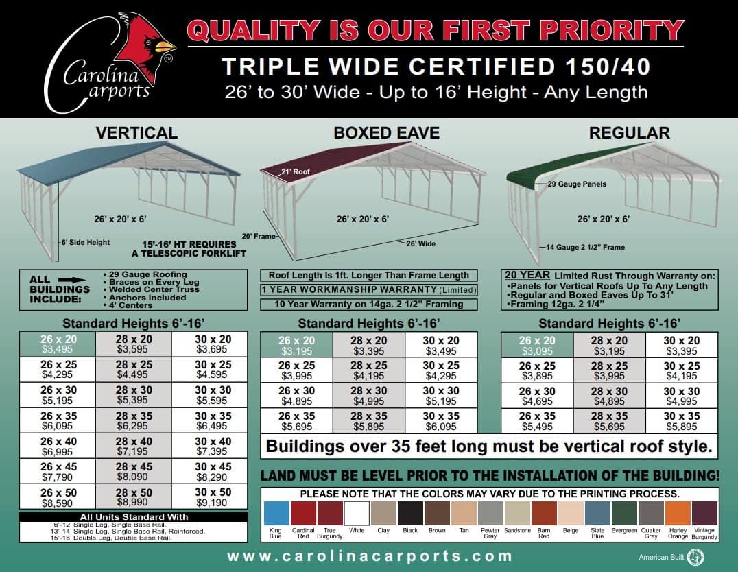 PA Triple Wide Certified Buildings